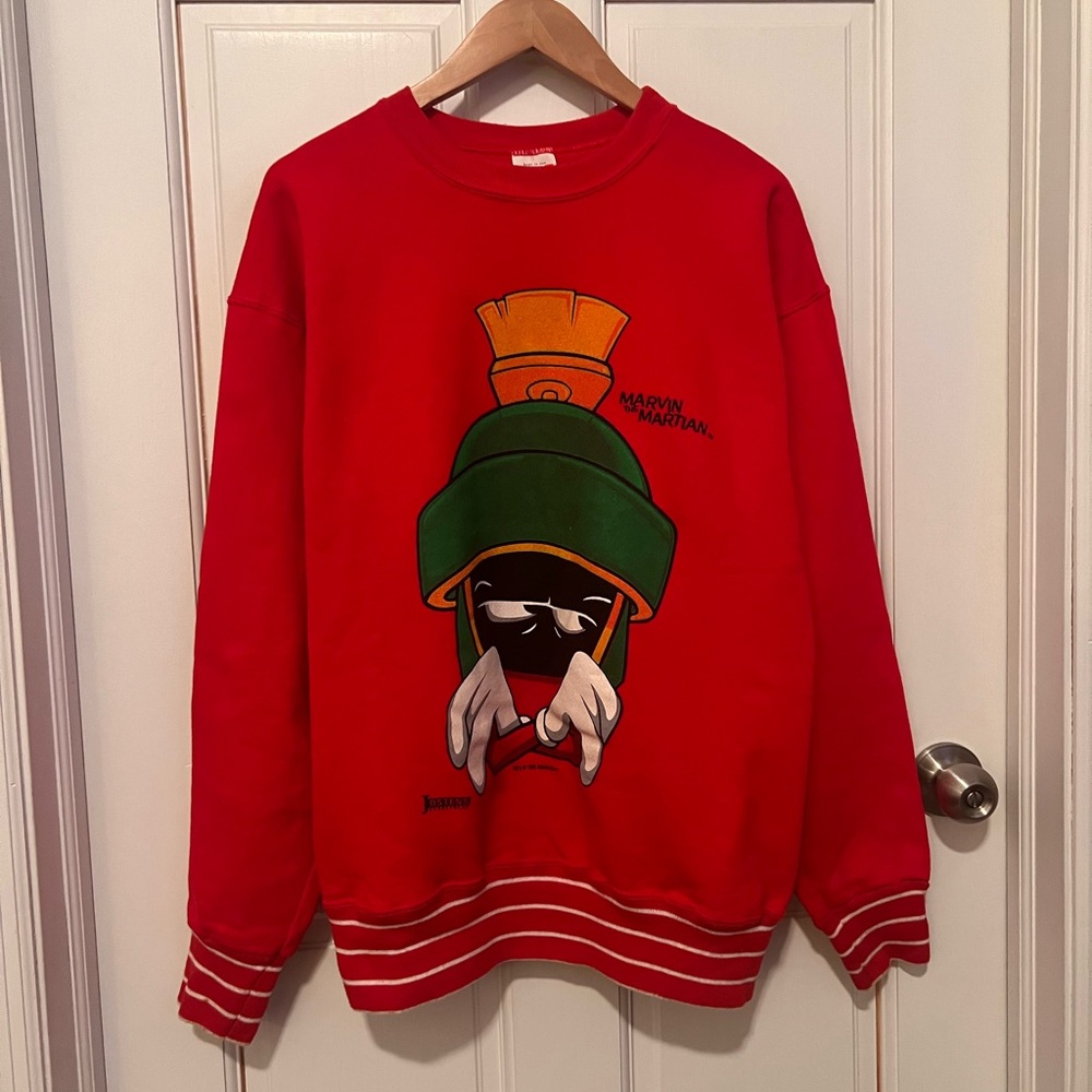 Red Vintage Marvin the Martian Sweater
